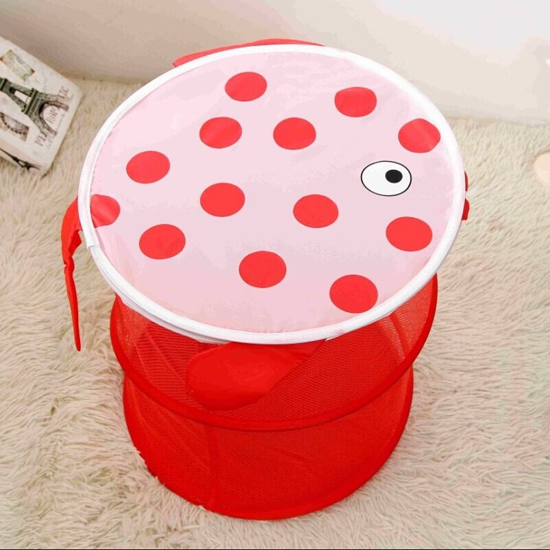 Nu Skin Factory Outlet Medium Mesh Barrel New Creative Home Mesh Folding Clothes Storage Basket