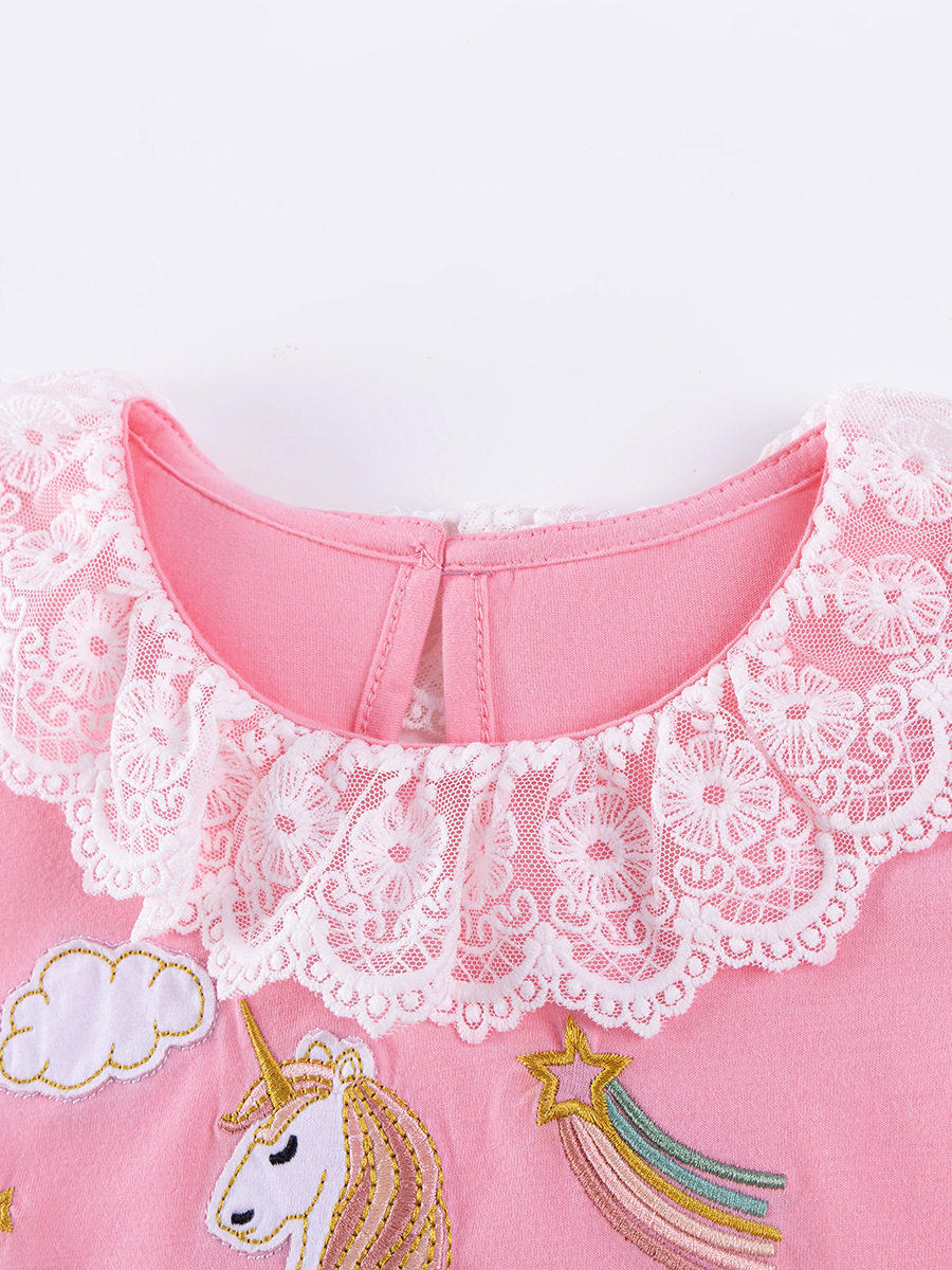 [Style] Summer Girls' Set, Cute Cartoon Floral Kids' Outfit, T-shirt & Shorts 2-piece Set