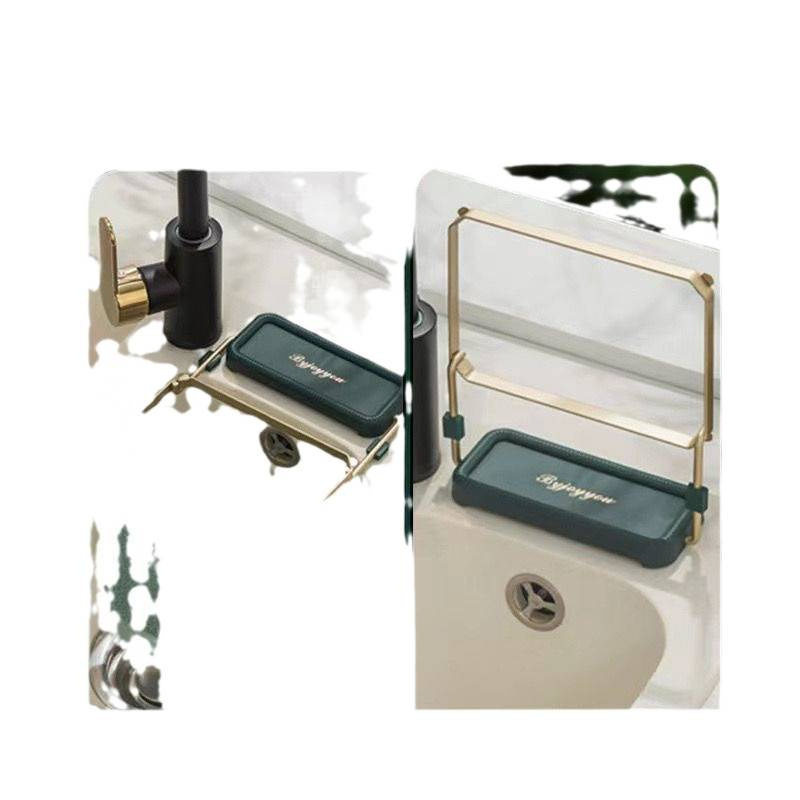 Multifunctional Suction Cup Drain Rack Kitchen Filter Holder Slag Separator Foldable Storage Rack Residue Filter