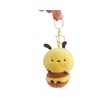 New cute little bee plush doll doll key chain pendant four inch doll machine plush toy wholesale