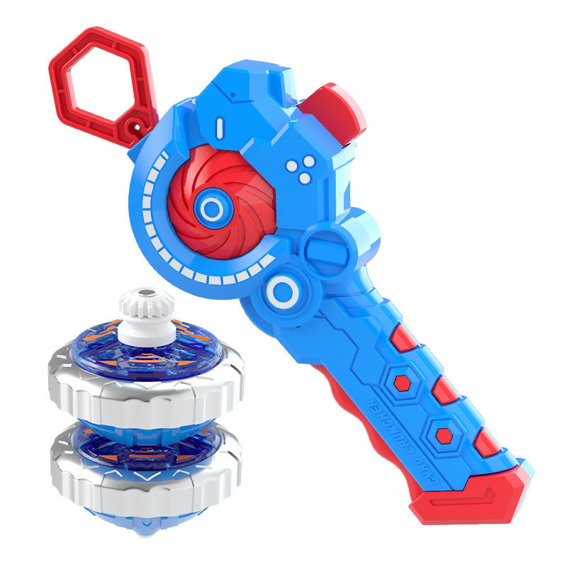 Children's Upgraded Superposition Gyro New Style Pull Rope with Light Alloy Rotating Primary School Student Double Layer Battle Boy Toy