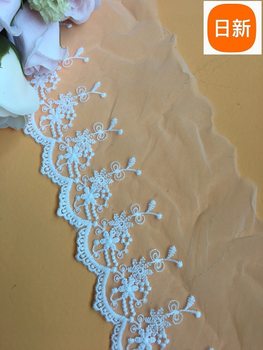 12.5cm Wide Clothing Accessories DIY Milk Silk Mesh Lace Water-Soluble Embroider Lace Mesh Lace