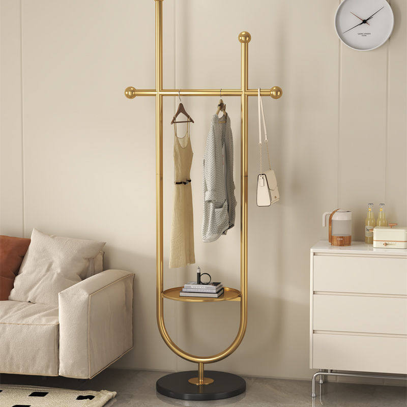 Internet Celebrity Marble Coat Rack Floor-standing Bedroom Home Indoor Simple Metal Does Not Take up Space Clothes Hanger Accessible Luxury Clothes Hanger