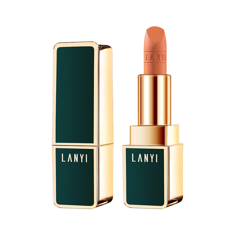 Lanyi wild excellent velvet mist lipstick matte moisturizing lipstick cameo brown cinnamon milk tea color Net Red Live makeup