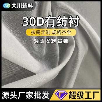 Customized Door Width 30D Stretch Silk Chiffon Fusible Lining Woven Lining Ironing Lining Light Lining Customized on Demand