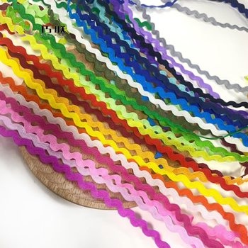 0.5cm Water Wave Edge S with Wavy Lace Colorfulful Webbing Collar Fabric Home Textile Decorative Accessories