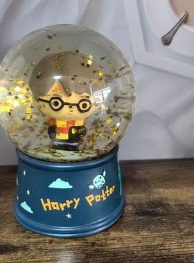 哈利波特孩水晶球带灯款树脂水球玩具摆件儿童生日礼物LED小夜灯