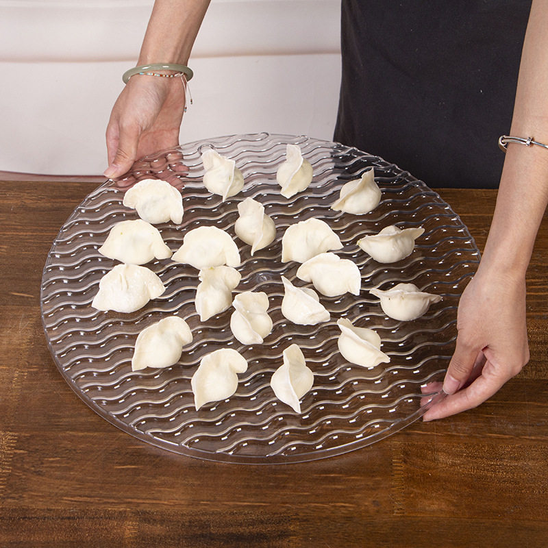 Large Dumpling Curtain Tray Cover Curtain Dumpling Placement Tray Kitchen Grate Round Non-Stick Cover Placemat Wholesale