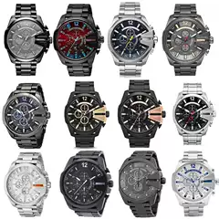 Disai Black Samurai Watch Sports Fashion European and American Watch Large Dial Quartz Movement Steel Band Watch Cassie