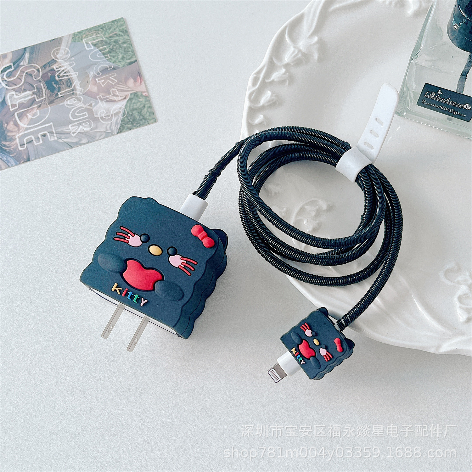 数据线保护套适用苹果充电器保护套芭芘充电头保护套充电线保护套