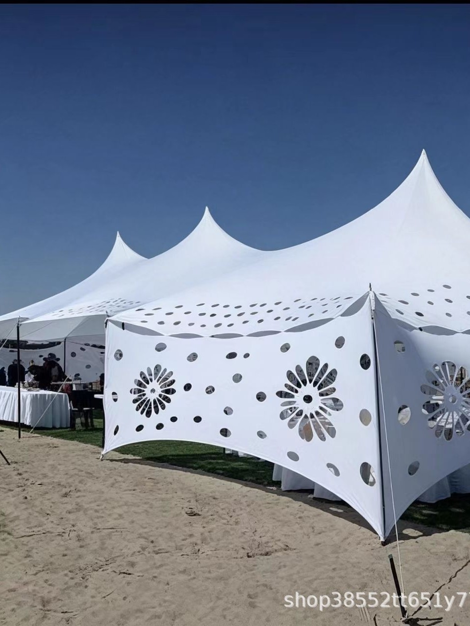 15*15m Wedding cheese tent cheese tent outdoor super large elastic canopy with holes canopy changeable canopy