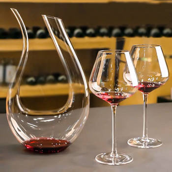 Crystal Red Wine Glasses, Goblets, Home Set, Large, European-Style Red Wine Glasses, Decanter Set, Factory
