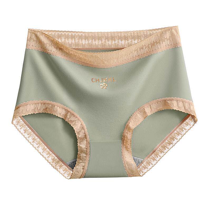 中高腰内裤女士棉抗菌裆收腹提臀无痕蕾丝性感秋冬收小肚莫代尔