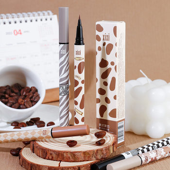 Xixi retro smooth eyeliner waterproof non-blooming black brown very thin sponge head eyeliner pen wholesale