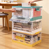 Thickened Book Box Foldable Book Box Student Household Transparent Storage Box Book Storage Box