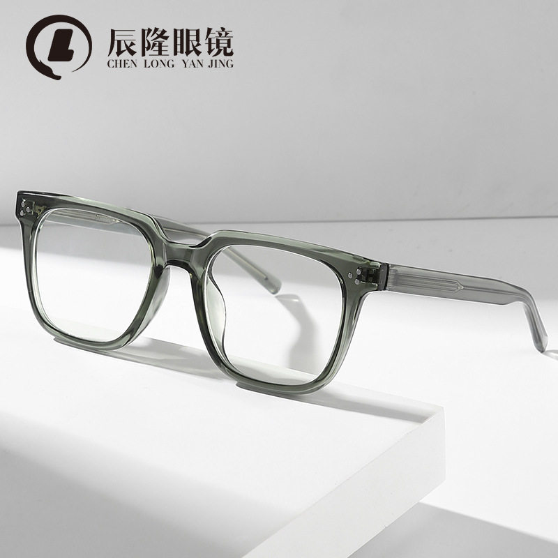 New Retro Rice Nail Anti-Blue Light myopia Frame Women's GM Plain Plain Frame Men's TR90 Pin Leg 8633