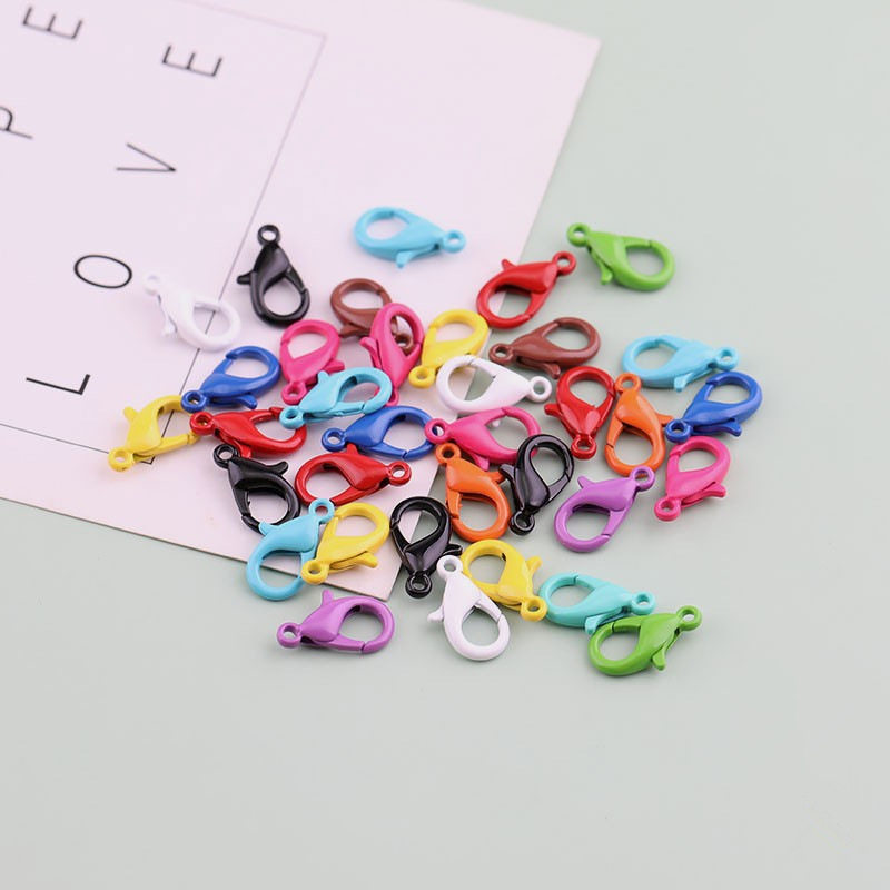 DIY accessories 302 small metal color alloy paint Macaron lobster key chain