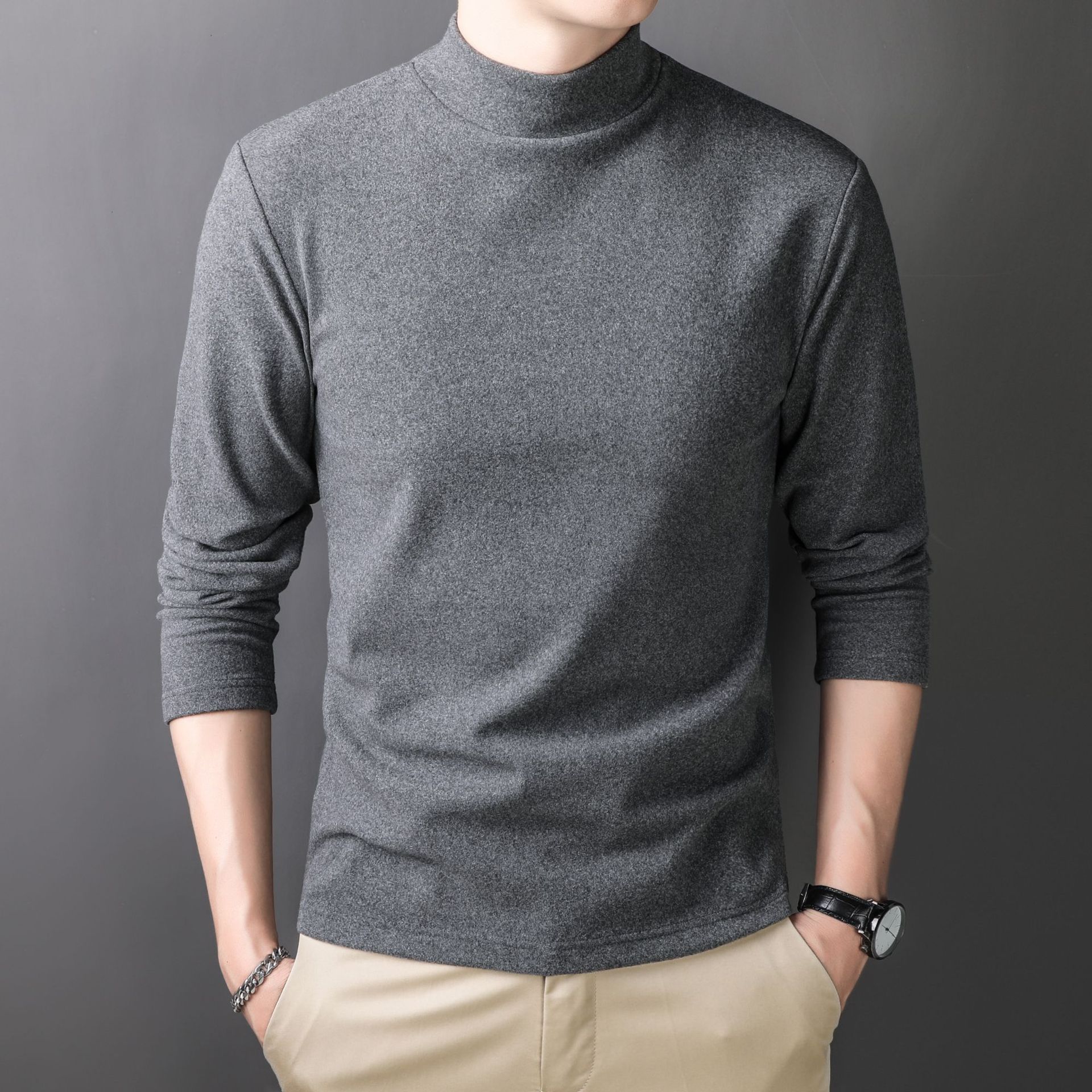 Áo Lót Nam Big Size Ngoại Cỡ Dài Tay Hàng Mùa Xuân Thu Đông Trung Niên