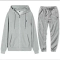 Zipper suit gray black label