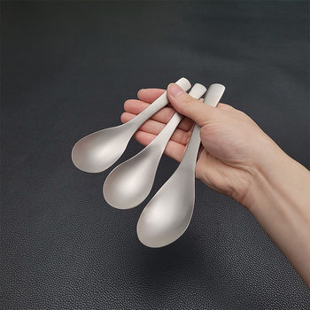 304 stainless steel titanium purification spoon palace spoon household commercial spoon soup spoon titanium tableware logo
