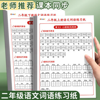 Pupils Use Practice Copybooks to See Pinyin Writing Words and New Characters Practice Paper Children's Chinese Textbooks Synchronize Young Cohesion