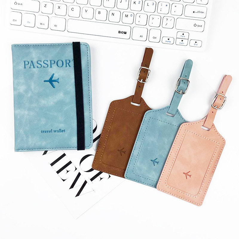 Cross-border in stock Multicolor Luggage Tag Passage Holder suit PU Skin Sense Anti-magnetic Passage Holder Leather Multifunctional Passage Bag