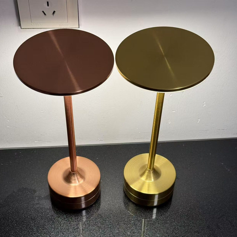 Led Cross-Border Sensor Flying Saucer Touch Table Lamp Hotel Restaurant Charging Metal Lamp Decoration Retro I-Shaped Table Lamp