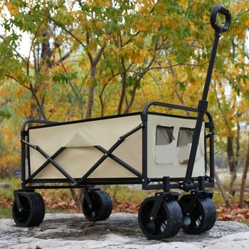 Outdoor Camper Foldable Trolley Camping Picnic Camper Trolley Trolley Stall Cart