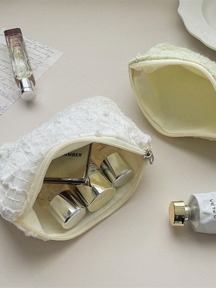 55153 Three-Dimensional Chiffon Flower Coin Purse, Miscellaneous Key Organizer, Carry-On Cosmetics Lipstick Storage Bag