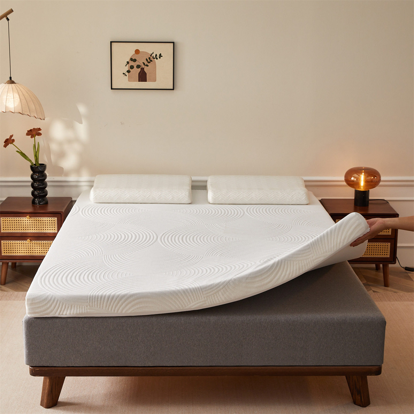 Cross-Border Roll-Packed Memory Foam Tatami Mattress Student Gel Sponge Mattress Rental Hotel Mattress Amazon Export