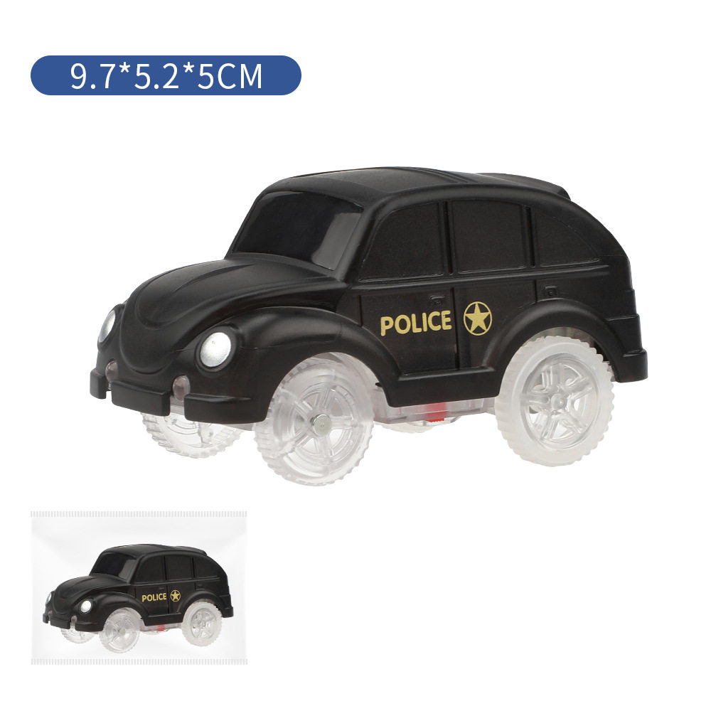 电动透明发光轨道5灯车仔玩具配件糖果悍马车子带夜灯光跨境供应