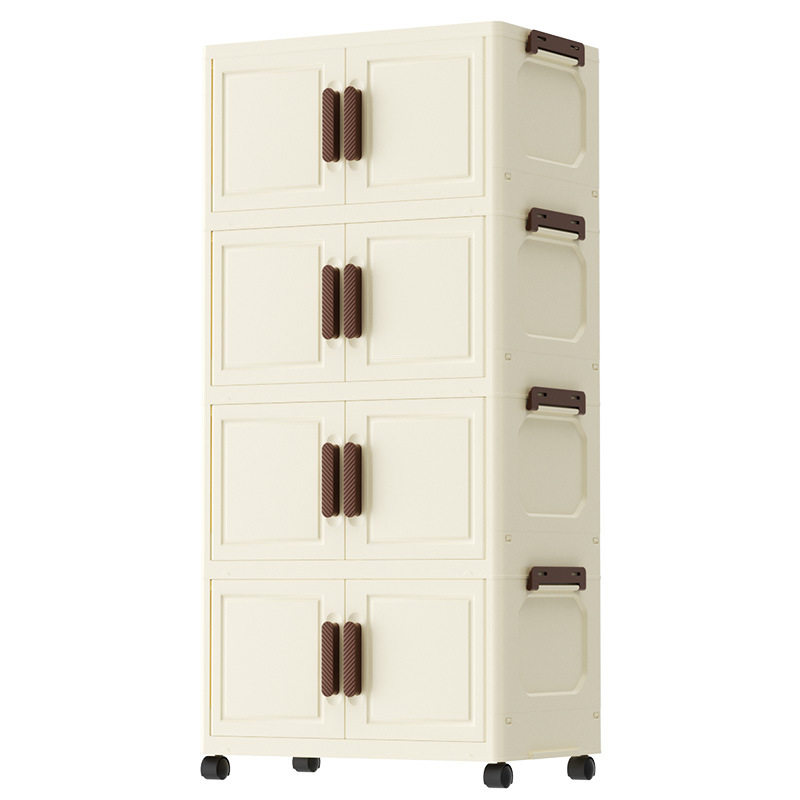 Installation-Free Folding Storage Box Storage Cabinet Snack Storage Cabinet Household Bedroom Clothes Plastic Clothes Storage Box