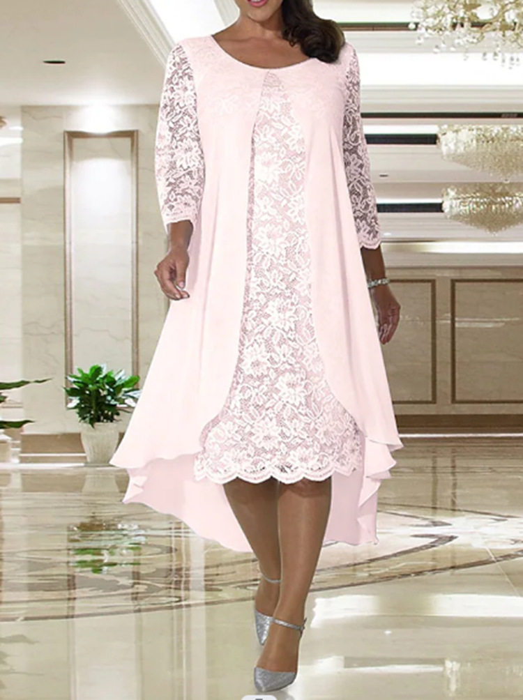Lace Long Sleeve Chiffon A Line Dress Elegant Design Perfect for Fall Weddings Wholesale Availability