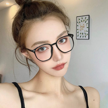 New Optical Glasses Frame Cross-border Retro Myopic Glasses Frame Frame with Power Double Beam Box Anti-blue Glasses