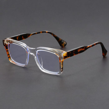 Japanese Hawksbill Color Square Glasses Frame Retro Men's Low Frame Handmade Glasses Frame Women's All-match Black Frame Myopia Glasses