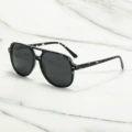 Black floral gray slices