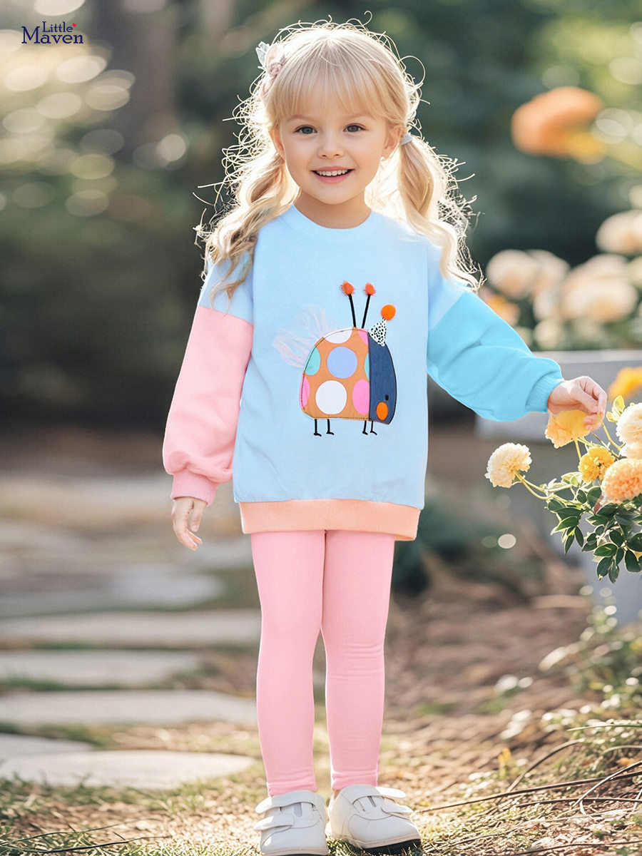 Style Girls' Set, Autumn Casual Long-Sleeve Kids' Outfit, Baby Wear Wholesale