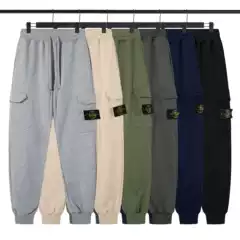Cross-Border Stonesland Solid Color Badge Casual Pants Loose Jogger Sweatpants Wide-Leg Pants