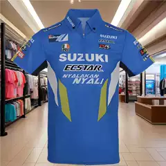 Versatile Off-Road Racing Suit Short-Sleeve Polo Shirt Open-Front Shirt European and American Sizes Sports T-Shirt for Cycling and Running