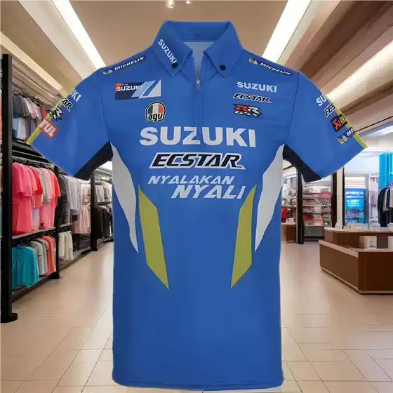 Versatile Off-Road Racing Suit Short-Sleeve Polo Shirt Open-Front Shirt European and American Sizes Sports T-Shirt for Cycling and Running