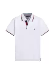 Tommy Tommy Pure Cotton Polo Shirt Short-Sleeved Business Casual Loose Large Size Classic Color Collar Pure Color Lapel Versatile t