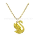 Swan yellow swan gold necklace