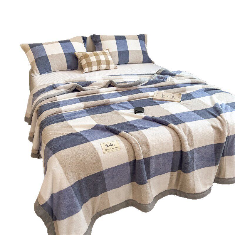 Class a Winter Thickeneded Double-Sided Milk Fleece Blanket Office Nap Blanket Sofa Cover Blanket Flannel Coral Velvet Wholesale