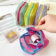 Cross-border tofu bag mini coin purse large capacity mesh cosmetic bag dopamine mesh cloth lady mouth red envelope color