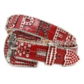 Zm-001 red surprise rhinestone belt