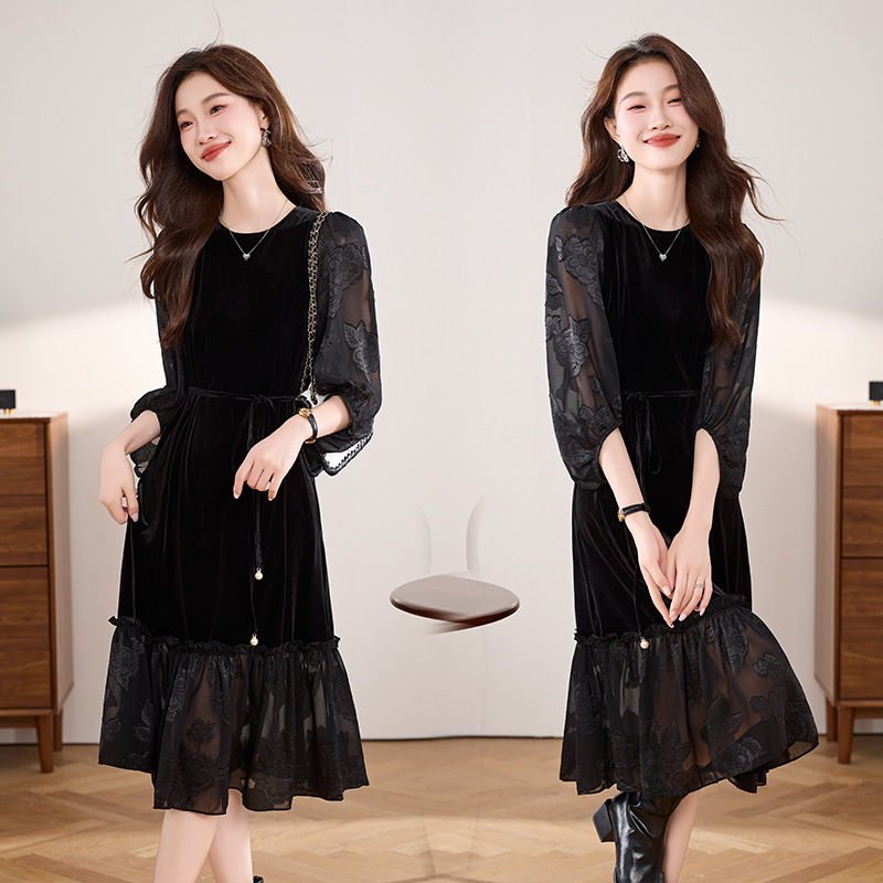 (Mới) Mã B4175 Giá 1540K: Váy Đầm Liền Thân Nữ Hatdng Dáng Chữ A Cả Bộ 2 Món Hàng Mùa Xuân Thu Đông Thời Trang Nữ Chất Liệu G04 Sản Phẩm Mới, (Miễn Phí Vận Chuyển Toàn Quốc).