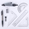 Deli 9591 stationery student drawing suit drawing geometry compasses ruler suit student stationery set ruler