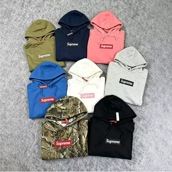 Classic Sup Biglogo Embroidered Large Logo on the Back, Hooded American-Style Trendy Sweatshirt, American-Style Retro Jacket