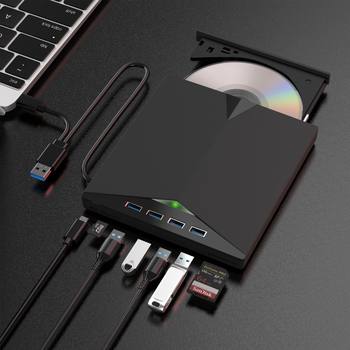 Cross-Border Usb3.0 External Optical Drive Seven-In-One Cd/Dvd-Rw Multi-Function Multi-Interface Computer Optical Drive Burner