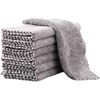 Bamboo Charcoal Fiber Dishwashing Cloth, Oil Removal, Sticky Oil Absorption, Easy to Shed Lint, Easy to Wash Kitchen Towel